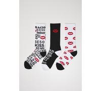 Mister Tee Chaussettes Kiss Socks 3-Pack Black/White/Red 47-50