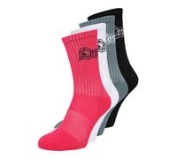 Mister Tee Chaussettes 'Love Hate' graphite / fuchsia / noir / blanc, Taille 35-38