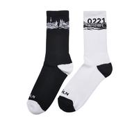 Mister Tee Chaussettes 'Major City' noir / blanc, Taille 35-38