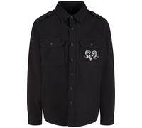 Mister Tee Chemise 'Capricorn Skull' noir / blanc, Taille M