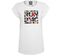 Mister Tee Damen Ladies Run Dmc Floral T-Shirts, White, M