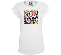 Mister Tee Damen Ladies Run Dmc Floral T-Shirts, White, M