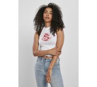 Mister Tee Débardeur femme Ladies Dragon Turtleneck Short Top White 4XL