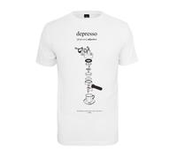 Mister Tee Depresso T-Shirt Pour Hommes En Coton Col Rond Jersey Caféine