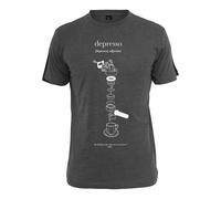 Mister Tee Depresso T-Shirt Pour Hommes En Coton Col Rond Jersey Caféine