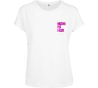Mister Tee Female Shirt Ladies Waiting For Friday Box Tee White/Pink 4XL