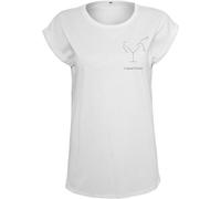 Mister Tee Femmes T-shirt Ladies Cocktail O'Clock T-Shirt Round Neck White S