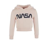 Mister Tee Fille Kids Nasa Cropped Hoody Sweat Shirt Capuche, Rose (Pink 00185), 110-116 EU
