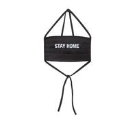 Mister Tee Foulard 'Stay Home' noir / blanc, Taille One Size