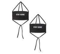 Mister Tee Foulard 'Stay Home' noir / blanc, Taille One Size