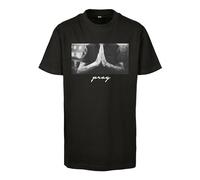 Mister Tee T-Shirt 'Pray' gris clair / gris foncé / noir / blanc, Taille 146-152
