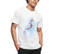 Mister Tee Graphique Shirt - BASKETBALL CLOUDS blanc