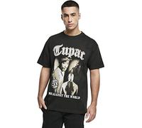 Mister Tee Herren Tupac MATW Sepia Oversize Tee T-Shirt, Black, M