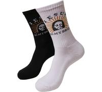 Mister Tee Jésus Est Mon Frère Chaussettes 2-Pack Unisexe 2 Pièces Écriture