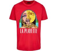 Mister Tee La Playette Tee Homme T-Shirt Rouge Coton Jersey Red Men Print Neuf