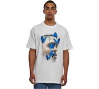 Mister Tee Le Papillon Oversize Tee T-Shirt, White, XXL Homme