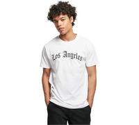 Mister Tee Los Angeles Wording Tee T-Shirt, White, L Homme