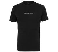 Mister Tee Merci Plus Tard Tee-Shirt Haut Imprimé Discret Noir Basique