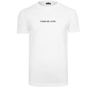 Mister Tee Merci Plus Tard Tee-Shirt Haut Imprimé Discret Noir Basique