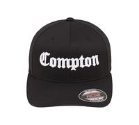 Mister Tee Mixte Compton Flexfit Cap chapeaux, Multicolore (blk/wht), L-XL EU