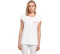 Mister Tee Mst352-three in A Row Ladies Extended Shoulder Tee T-Shirt, Blanc, XL Femmes