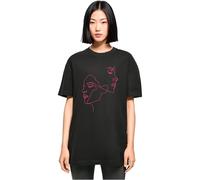 Mister Tee Mt10674-ladies One Line Oversized Boyfriend Tee T-Shirt, Noir, M Femme