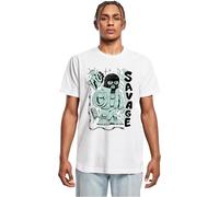 Mister Tee Mt3811-savage Balaclava Tee T-Shirt, Blanc, L Hommes