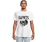 Mister Tee Mt3950-saints Skull Tee T-Shirt, Blanc, XL Hommes