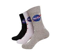 Mister Tee Unisex NASA Insignia Socks 3-Pack 35-38black/grey/white