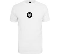 Mister Tee NY Patch Tee T-Shirt Haut Shirt Imprimé New York Homme Blanc Basique