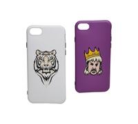 Mister Tee Protection pour Smartphone 'Big Cats I Phone 6/7/8' jaune / violet / noir / blanc, Taille One Size