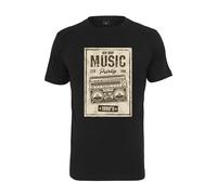 Mister Tee Retro Boom Tee Noir XL T-Shirt, Homme