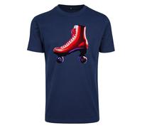 Mister Tee Roller Tee Hommes T-Shirt Patins Retro Rouge Bleu Coton Jersey