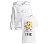 Mister Tee Set 'Tweety & Lola Bunny' jaune / prune / lavande / blanc, Taille 110-116
