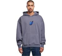 Mister Tee Sweat à capuche Le Papillon Unisexe Heavy Oversize Bleu vintage S