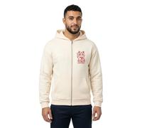 Sweatshirt Ã capuche zippÃ© Mister Tee Good Luck Cat Blanc L