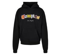 Mister Tee Sweat-shirt 'Compton L.A.' jaune / gris clair / orange / noir, Taille S