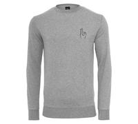 Mister Tee Sweat-shirt 'Easy Sign' gris chiné / noir, Taille M