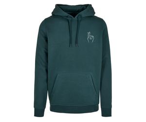 Mister Tee Sweat-shirt 'Easy Sign' vert foncé / blanc, Taille XS