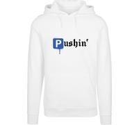 Mister Tee Sweat-shirt 'Pushin P' bleu cobalt / noir / blanc, Taille M