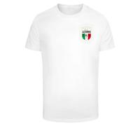 Mister Tee T-Shirt 'Azurro Italia' or / vert gazon / rouge feu / blanc, Taille L