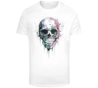 T-shirt Mister Tee Colorful Skull Blanc 2XL