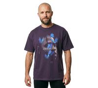 Mister Tee T-shirt Le Papillon Oversize manches courtes Violet L Homme