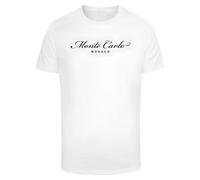Mister Tee T-Shirt 'Monaco Monte Carlo' noir / blanc, Taille L