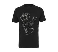 Merchcode T-shirt One Line Rose – noir/blanc – Taille XS