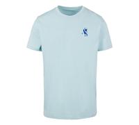 Mister Tee T-Shirt 'A S Club' bleu / bleu clair / vert / orange, Taille S