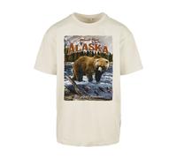 Mister Tee T-Shirt 'Alaska' écru / bleu clair / noisette / rouge, Taille XXL