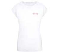 Mister Tee T-shirt 'Always Trust Your Heart' fuchsia / rose clair / noir / blanc, Taille XL