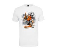 Mister Tee T-Shirt 'Ballin' gris / orange / noir / blanc, Taille XL