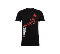 Mister Tee T-Shirt 'Banksy' rouge / noir / blanc, Taille S